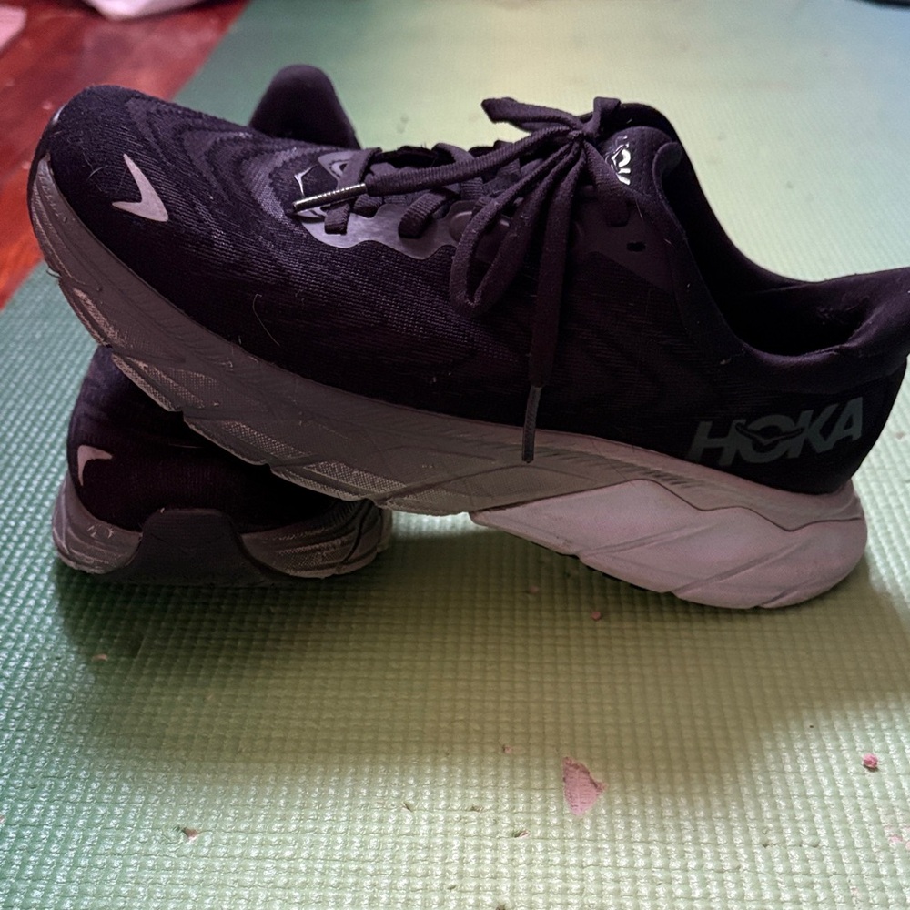 Hoka Black and Gray Athletic Shoes